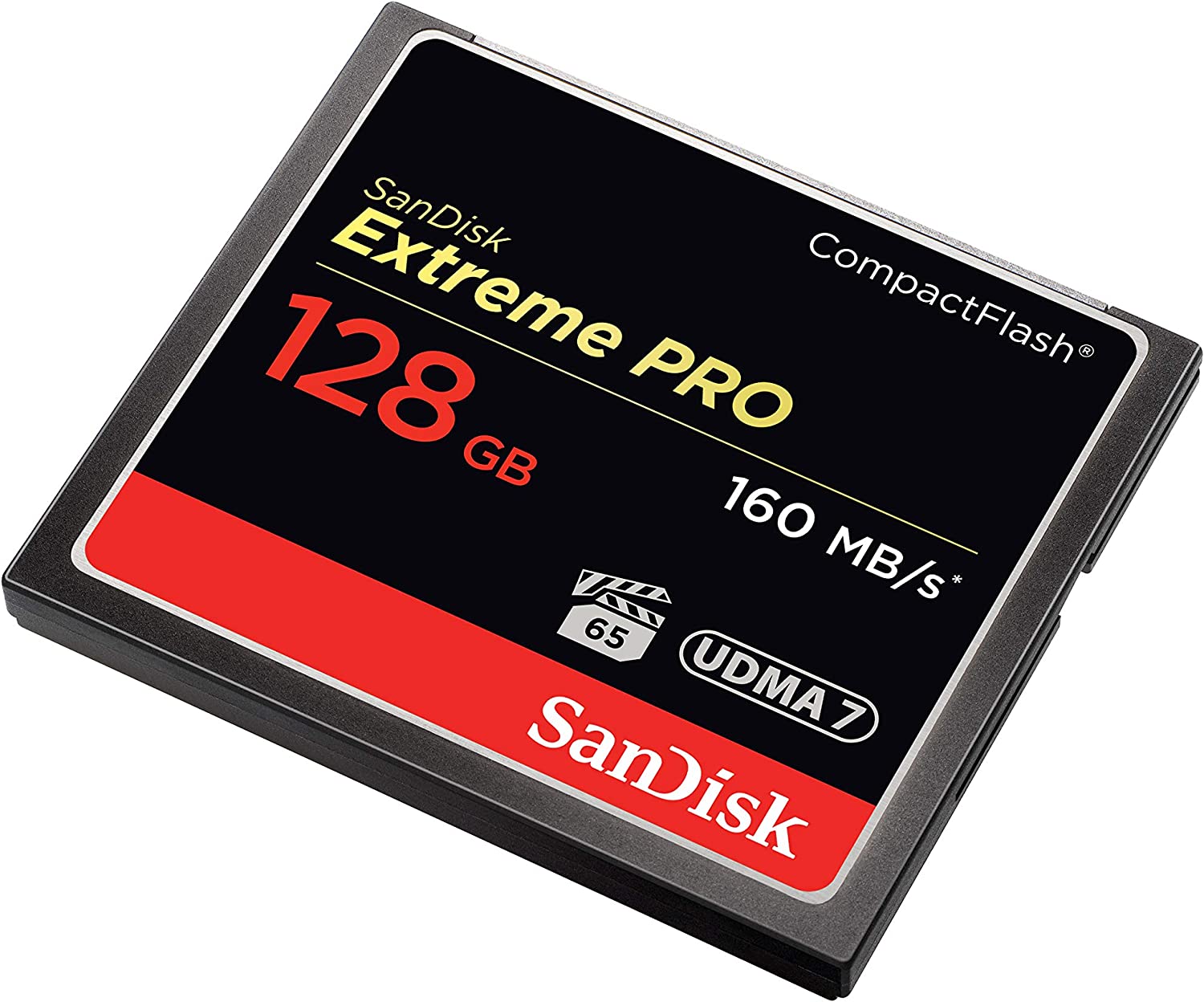 A CompactFlash card, it looks similar to an SD card used in cameras but larger and without the cut off corner