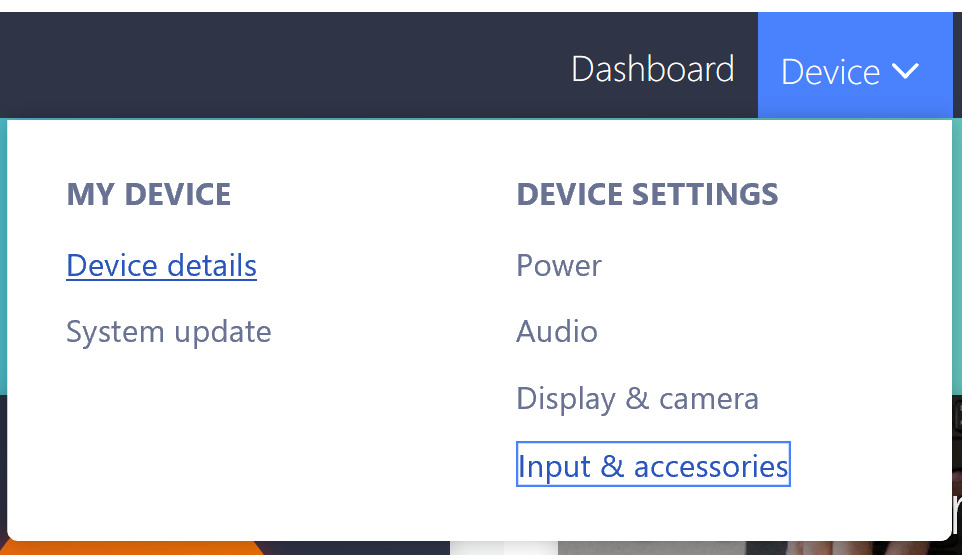 The dropdown where the User-defined Key settings are found in Lenovo Vantage