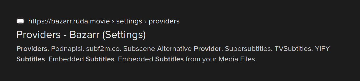 screenshot of search results in duckduckgo pointing to your website
